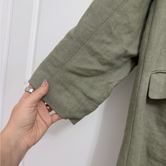 Zara Women's Sage Green Blazer Coat - Picture 13 of 14